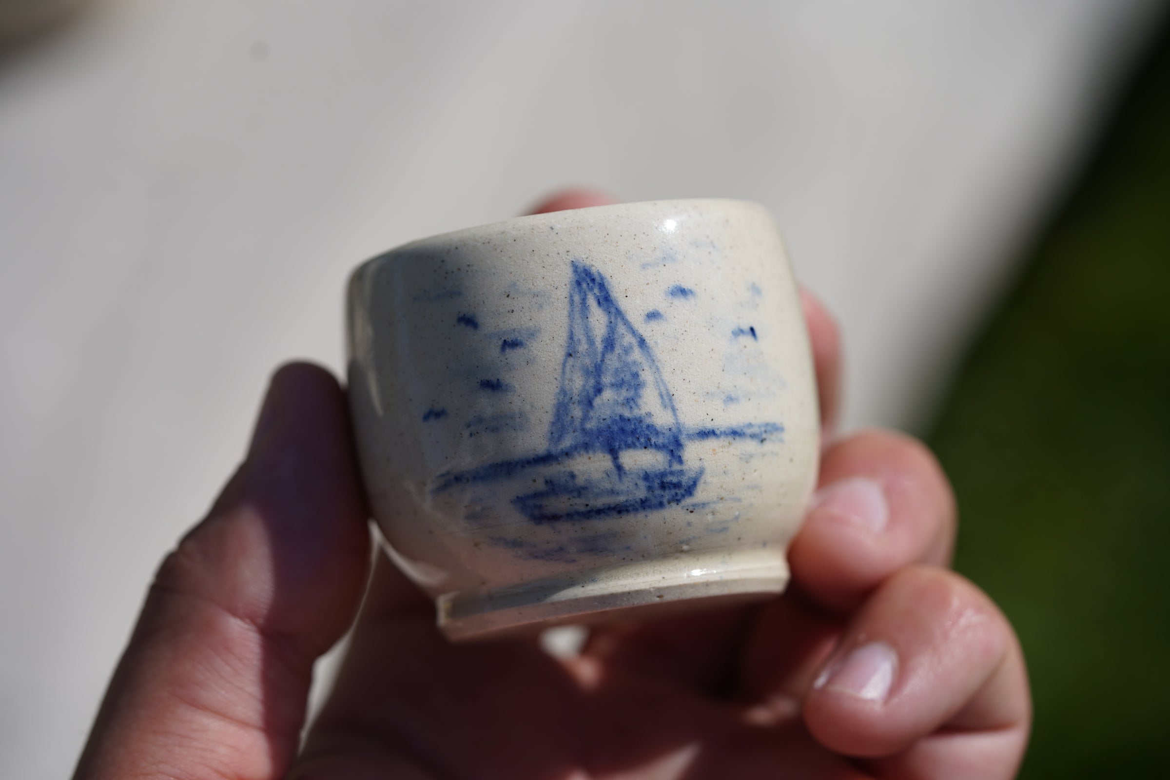 Point Pleasant Pottery - Offshore Shot Glass set - Hand drawn with